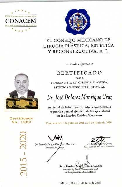 Dr. José Dolores Manrique Cruz